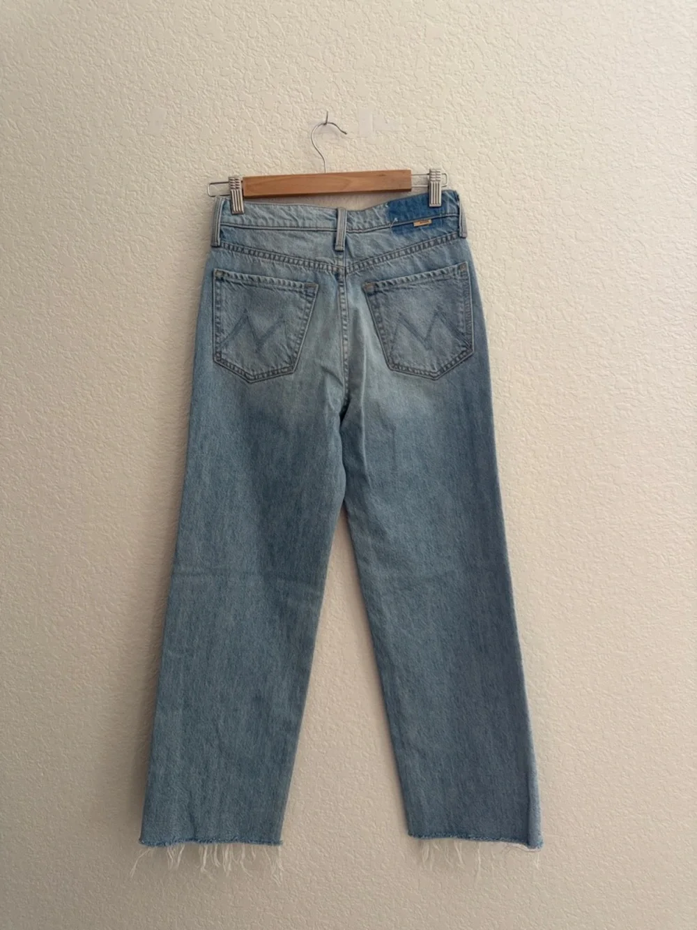 MOTHER "The Rambler Zip Ankle Fray" Blue Jeans Size 25 - Picture 4 of 16